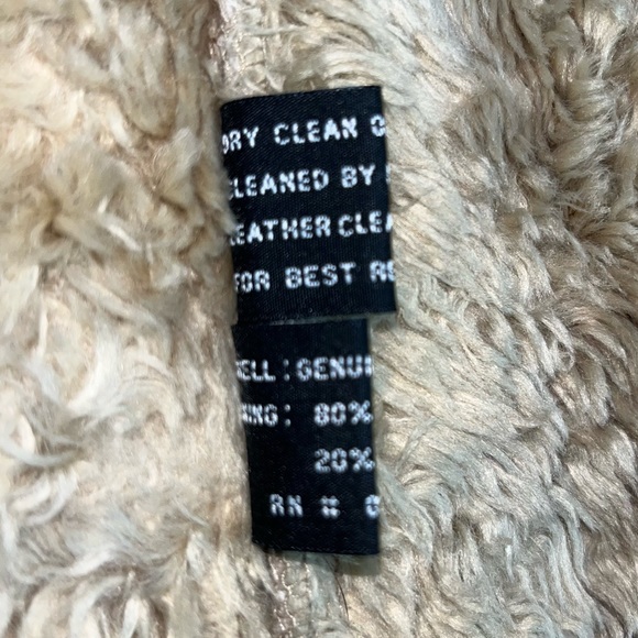 NWOT Penny Lane Shearling Hooded Leather Winter Coat Large - Picture 6 of 16